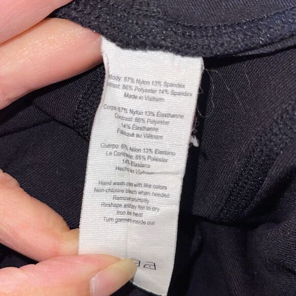 Alo Yoga Womens Flat Front High Waist Mesh Moto Panels Active Leggings Black Siz - Picture 11 of 13